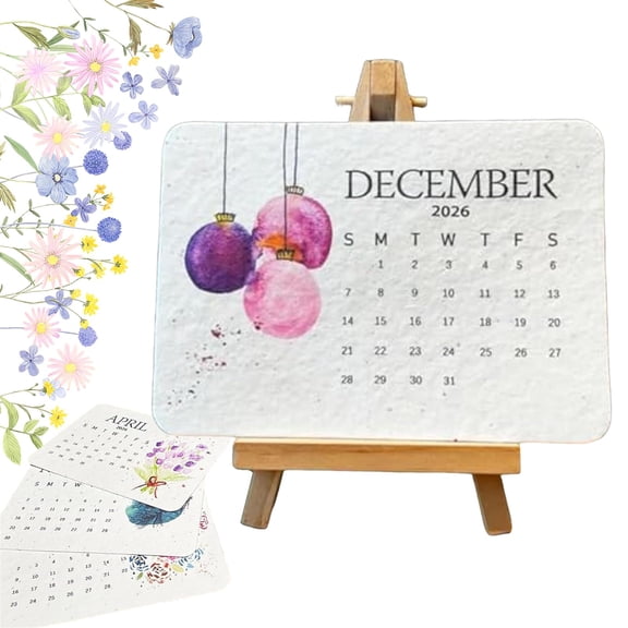 Eco-Friendly Plantable Love Seed Calendar 2026-12 Months, Plantable Seed Calendar 2026, Sustainable Monthly Planner for Gifting, Gardening, Green Living, Home Decor