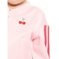 thumbnail image 3 of Wonder Nation Toddler Girls Full Zip Athletic Jacket, Sizes 12M-5T, 3 of 7