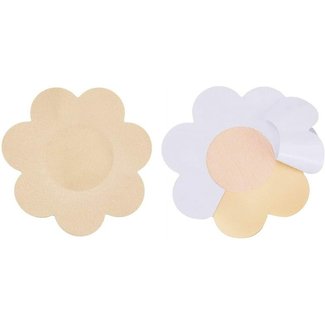30 Pcs Cache-Tétons en Forme de Prune Jetables Autocollants Pétale Soutien-Gorge Pâtisseries
