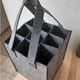 thumbnail image 5 of Bolsa portabotellas con divisor, soporte de almacenamiento, bolsa de embalaje, bolsa de comestibles, bolsa de botella para boda, regalo, aniversario gris claro y Soledad Bolsas para botellas, 5 of 8