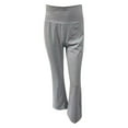 thumbnail image 3 of Pantalones de mujer de moda y casuales, de cintura baja y corte acampanado, en color liso, 3 of 3