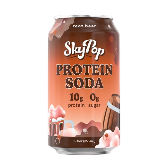 SkyPop Protein Root Beer, 10g Protein, 12 fl oz