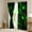 Green Black, variant on Neon Lights Geometric Curtains,Geometry Stripes Honeycomb Darkening Curtains,Ombre Gradient Window Treatments,Glowing Hexagonal Striped Scarlet Red and Black Curtains Drapes 52"X63"