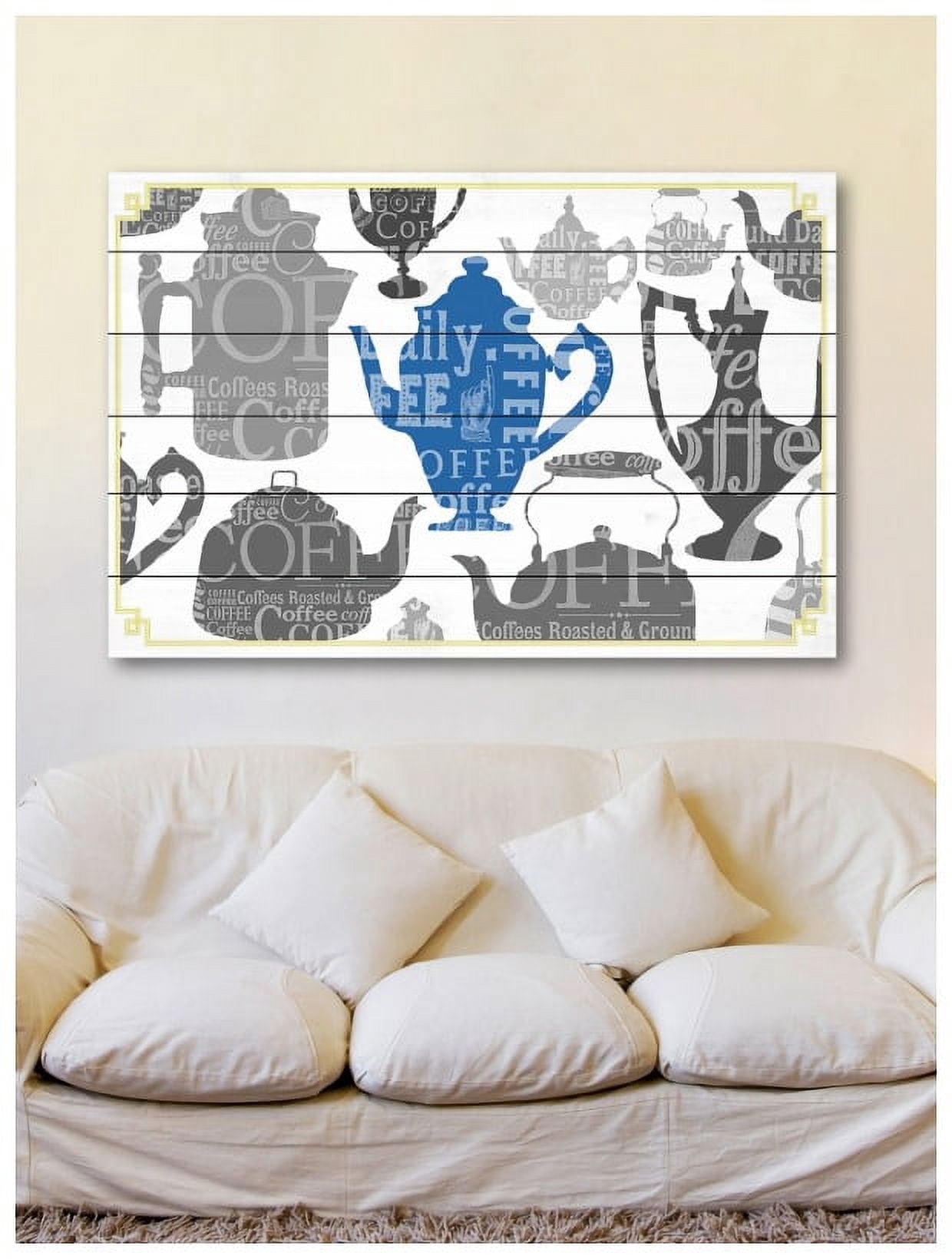 Marmont Hill "Coffee 5" Painting Print on White Wood