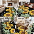 thumbnail image 6 of 5x7 Area Rugs, Sunflowers Non-Skid Rubber Backing Large Rectangle Rugs - Living Room Bedroom Home Office, Botanical Watercolor Butterfly Plant Indoor Floor Mat Carpets Washable Rug, 6 of 9