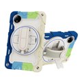 thumbnail image 1 of XYX 3in1 Rotating Stand Case for Xiaomi Redmi Pad SE 8.7 inch 2024 with Hand/Shoulder Strap, Shockproof Rugged, Colorful Blue, 1 of 7