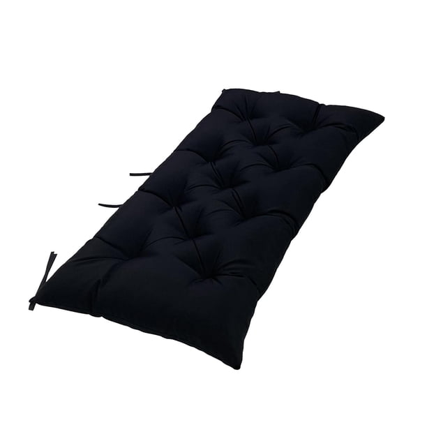 Cojín para Banco de Jardín, Cojín para Patio, Suave Y Cómodo, con Almohadilla de Asiento de Algodón PP, Rectangular, para Sofá, Tumbona, Silla de Negro