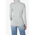 thumbnail image 2 of TheMogan Women's S~3X Essential Soft Jersey Ruched Turtle Neck Long Sleeve Slim Fit Top, 2 of 7