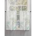 thumbnail image 5 of Summer Botanical 2 Panel Kitchen Curtains for Windows, Green Tropical Palm Leaves Watercolor Bathroom Privacy Curtain, Home Décor Window Treatment for Bedroom/Living Room 55"x45", 5 of 6