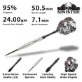 thumbnail image 2 of Viper Sinister Steel Tip Darts - Upgrade to Pro Level, 95% Tungsten Barrel, 100 Micron Flights, 24g, Includes Extra Flights & Repair Tool, 2 of 2
