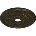 thumbnail image 3 of Ekena Millwork 20 7/8"OD x 3 5/8"ID x 1 5/8"P Palmetto Ceiling Medallion (Fits Canopies up to 5"), Hand-Painted Stone Hearth Crackle, 3 of 7