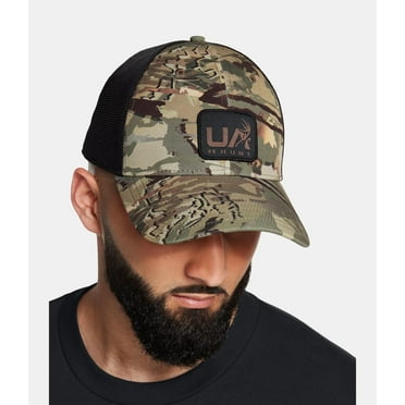 Under Armour Men's UA Hunt Trucker Hat 1386655-988 UA Forest 2.0 Camo/Black OSFM
