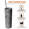 thumbnail image 6 of 20oz Black and Tan Leopard Print Skinny Tumblers Stainless Steel Tumbler with Lid and Straw,Vacuum Insulated Double Wall Travel Tumbler Cups with Cleaning Brush for Coffee,Tea, 6 of 6
