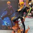thumbnail image 5 of Figura de acción de One Piece Vinsmoke Sanji de 25cm, modelo de cara reemplazable, estatua de Pvc, muñecas, decoración de escritorio, regalo de Navidad, 5 of 5