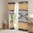 thumbnail image 4 of Homewish Tribal Aztec Adult Black Out Curtains, Wheat Grey Triangle Curtains Pack of 2 (42x63 Each), Vintage Western Bohemian Bedroom Curtains, Window Curtains Home Decor, 4 of 7