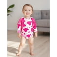 thumbnail image 5 of BemeyourBBs Western Baby Girls Clothes Newborn Baby Girls Cowgirl Outfit Fringe Bubble Rompers Cute Long Sleeve Cow Skin Print Tassel Bodysuit Playsuit, 5 of 9