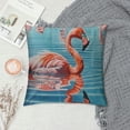 thumbnail image 2 of Chilfamy Flamingo and Swimming Pools Print Corduroy Soft Throw Pillow Covers, Decor Cushion Sham Stuffers for Sofa and Couch White, 2 of 5