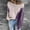 Purple, variant on Women's Casual Pullover Long Sleeve Patchwork Tops Sweater For Fall Season