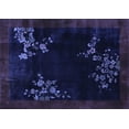 thumbnail image 1 of Ahgly Company Machine Washable Indoor Rectangle Oriental Blue Asian Inspired Area Rugs, 7' x 10', 1 of 4