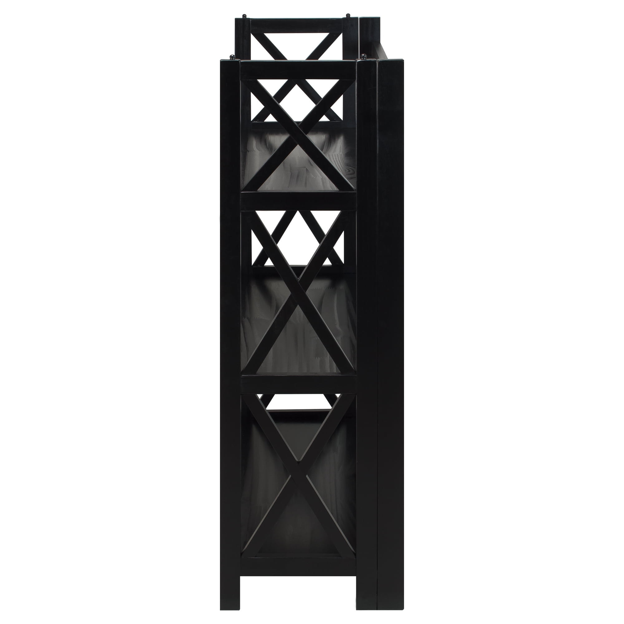 Casual Home Montego 3-Shelf Folding Bookcase -Black