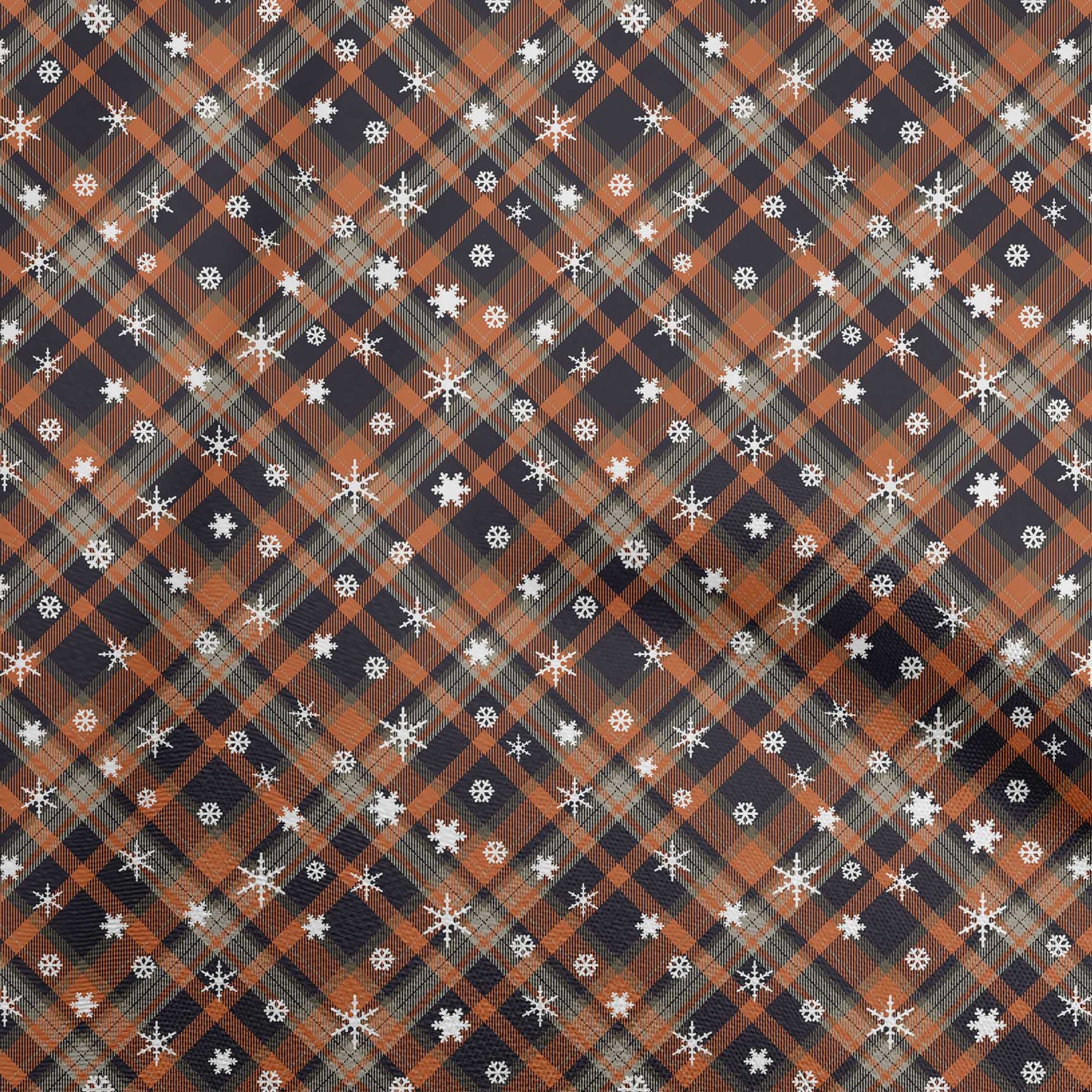 oneOone Silk Tabby Brown Fabric Christmas Craft Projects Decor Fabric Printed By The Yard 42 Inch Wide