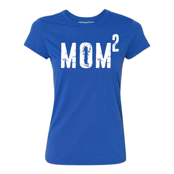 P&B Mom of 2, Mom Squared Women's T-shirt, Royal, L