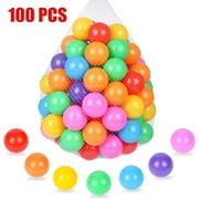 TOPCHANCES Pit Balls Pack of 100 - BPA Free Ocean Ball Colorful Hollow Soft Plastic Ball for Kids Pool Tent Birthday Party Summer Water Bath Toy
