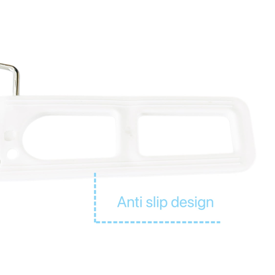 12 Pack White Premium Plastic Skirt Hangers, Space Saving Pant Set With Clamp, Shorts With Locking Clasp, Multipurpose Jean Set (12)
