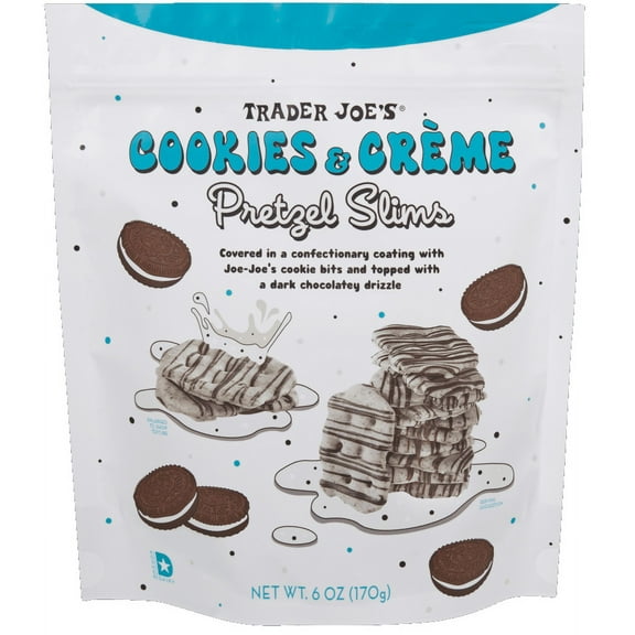 Pack of 2 - TJs Cookies & Crème Pretzel Slims 6 Oz
