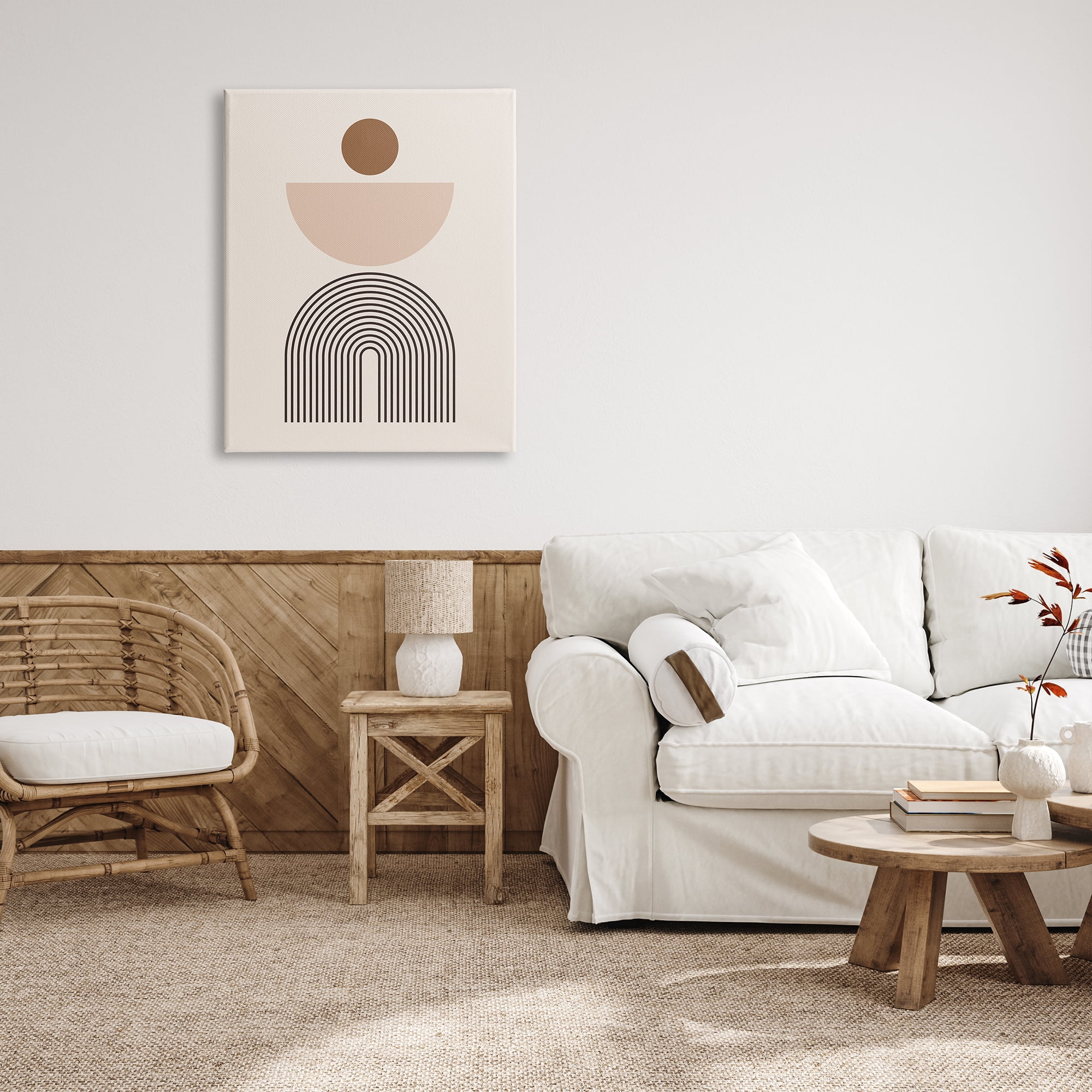 Stupell Industries Abstract Boho Shapes Abstract Painting Gallery Wrapped Canvas Print Wall Art, 30 x 40