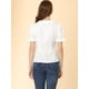 thumbnail image 3 of INSPIRE CHIC Blusa Plisada De Manga Corta Con Cuello En V Y Solapa Para Mujer Blanco XS, 3 of 5