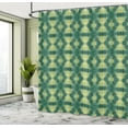thumbnail image 4 of Ambesonne Geometric Shower Curtain, Psychedelic 3D Cubes Art, 69"Wx70"L, Jade Green Khaki and Grey, 4 of 4