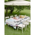 thumbnail image 3 of Outdoor Tablecloth with Umbrella Hole and Zipper, Happy Easter Rectangle Table Cloth 54x80 Inch Waterproof Tablecloth, Cute Lovely Colorful Rabbits Silhouette Eggs Picnic Table Cover for Patio, 3 of 7