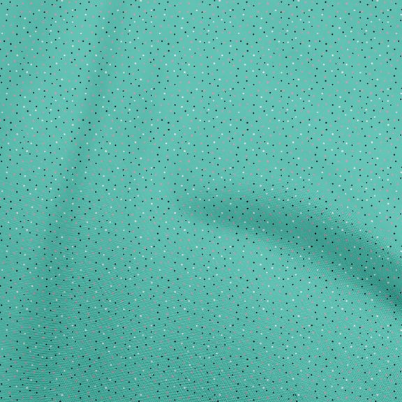 oneOone Georgette Viscose Turquoise Blue Fabric Dots Sewing Craft Projects Fabric Prints By Yard 42 Inch Wide-3R