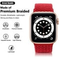 thumbnail image 3 of ALMNVO Nylon Braided Solo Loop for Apple Watch 7 6 5 4 SE 45mm 41mm 44mm 40mm Adjustable Elastic Strap for iWatch 3 42mm 38mm Bracelet, 3 of 8