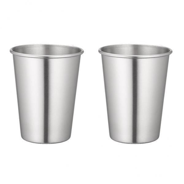 2x Taza de Té Doble Portátil Del Vaso de vaso de de 2pcs 30/50/180 / 320ml perfecl Taza para beber de acero inoxidable