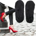 thumbnail image 2 of Unique Bargains 5 Pairs Invisible Lace Socks Sexy Fashion Breathable Soft No Show Socks for Women Black, 2 of 7