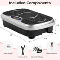 thumbnail image 2 of Arlopu Vibration Plate, Whole Body Workout Vibration Fitness Platform for Lymphatic Drainage with 2 Resistance Bands, 2 of 9