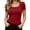 *Red, variant on VBVC Women's Square Neck Ribbed Short Sleeve Top , Ladies' Slim Fit Stretchy Basic Tee , Soft Casual Layering T-Shirts For Women,Army Green,S-2XL