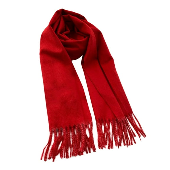 Akiihool Winter Scarf for Women Womens Winter Warm Plaid Scarfs Fall Winter Thick Scarf Warm Shawl Women (Red,One Size)