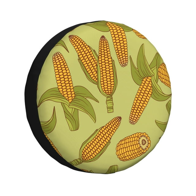 Fotbe Corn Funda de Llanta de Repuesto con Estampado, Engrosada, Ajuste Universal para Jeep, Remolque, RV, SUV, Camión-17 inch