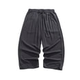 thumbnail image 4 of CONZONE Mens Baggy Linen Capri Pants Wide Leg Pants for Men Trendy Elastic Waist Solid Soft Casual Joggers Pant With Pockets, 4 of 4