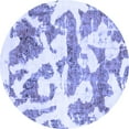 thumbnail image 1 of Ahgly Company Indoor Round Abstract Blue Modern Area Rugs, 5' Round, 1 of 4