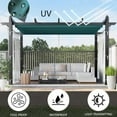 thumbnail image 4 of WildBreak 10 x 10 feet Outdoor Pergola, with Canopy and Side Mesh Screen, Cyan-blue & White, 4 of 7