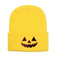 thumbnail image 4 of PureCasa Beanies Hat for Women Halloween Pumpkin Embroidered Knitted Beanie Hat Winter Thick Warm Soft Cute Hat for Halloween, 4 of 6