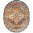 thumbnail image 1 of Unique Loom Tapis Design Complexe Isabella 7' 10 x 10' Ovale Rouille Rouge/beige, 1 of 1
