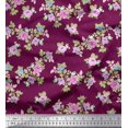 thumbnail image 1 of Soimoi Cotton Duck Fabric Leaves, & Rose Floral Print Sewing Fabric Yard 56 Inch Wide, 1 of 1
