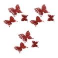 thumbnail image 2 of 3D Butterfly Wall Decals Double Layer Party Wall Decor 9Pcs Metallic Stickers With Clips Festive Red, 2 of 7