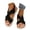 Black, variant on HOWPAY Women's Sandals Open Toe on Casual Flat Sandals Comfortable Non- Summer Adjustable Strap Outdoor Beach Slingback Shoes Beige 36