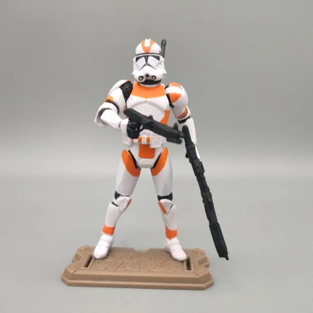 Figura de acción suelta de Star Wars Legacy Collection Utapau, soldado blanco y naranja, 3,75"